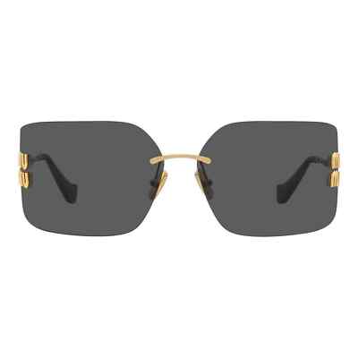 Miu Miu Sunglasses MU 54YS Gold Light Grey Blue 5AK3/0B Logo Women AUTHENTIC Miu Miu Sunglasses MU 54YS Gold Light Grey 5AK3/0B Logo  main image 4
