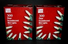300-Light Clear Incandescent Stay Lit if A Bulb Burns Out Mini Christmas (2 pk)