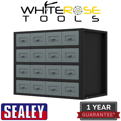 Sealey Modulares Regal Mittelschrank 16 kleine Schubladen Werkzeugaufbewahrung 580 mm