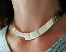 Collier torque en argent 925, poiçonné