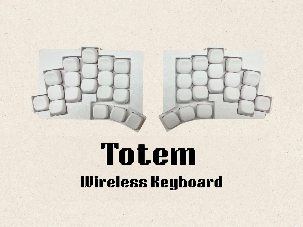 Totem Split Keyboard Ready to Use, Low Profile Wireless, Hotswap