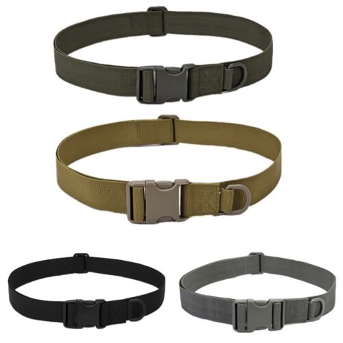 Tactical Men's Utility Army Belt Nylon Webbing Outdoor Waistband Training Strap - Picture 1 of 16