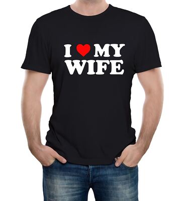 Herren I Love My Wife T-Shirt lustig Stalker Jubiläum Geschenk süß