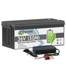 36V 150Ah LiFePO4 Lithium Battery 200A BMS for Golf Carts Trolling Motors Marine