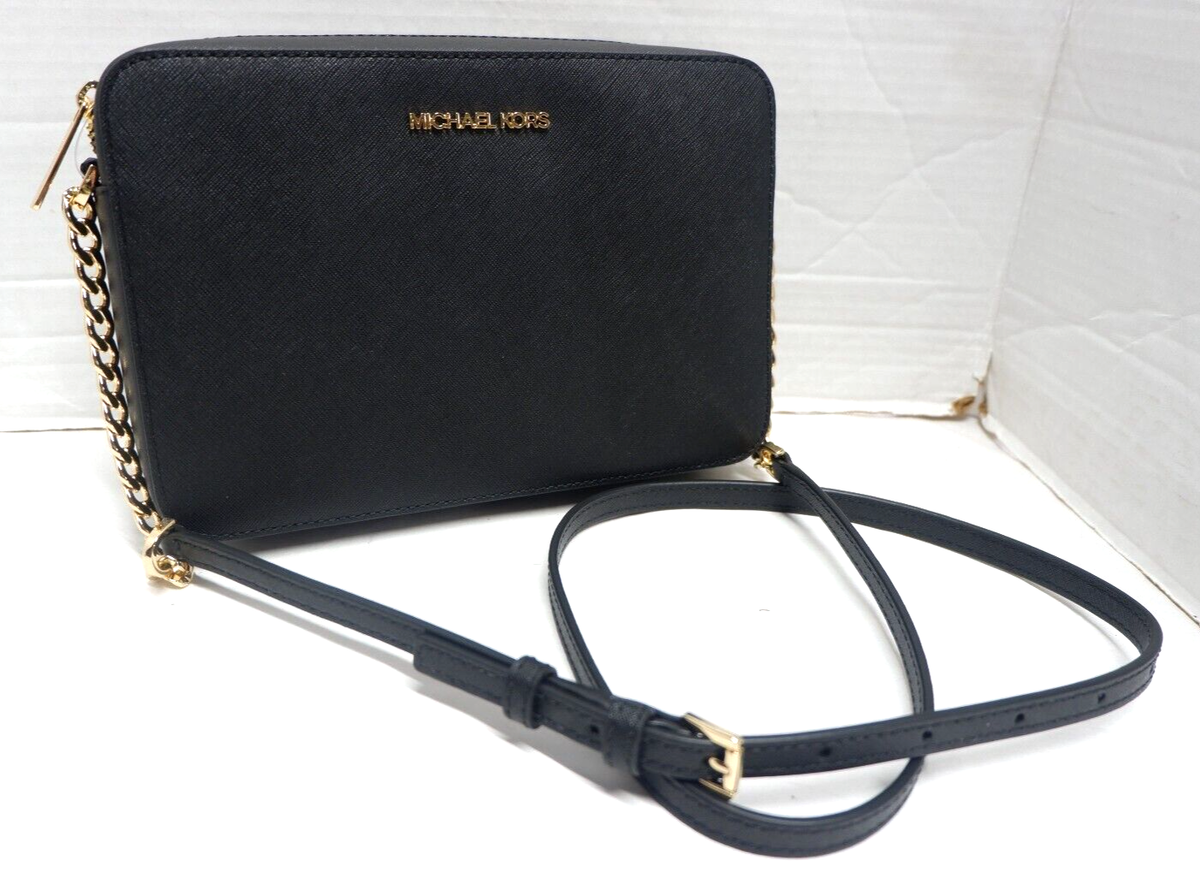 Michael Kors Jet Set 32S4GTVC3L Crossbody Bag, Large Black for