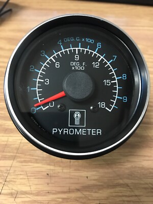 NEW PACCAR OEM KENWORTH W900B 3'' PYROMETER GAUGE  0 - 1800°F  w/ LOGO ~ K152-317