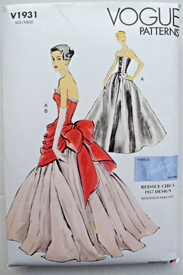 Vogue 1957 Reissue Vintage 1950s Ballgown Wedding Dress Pattern V1931 /1931 New