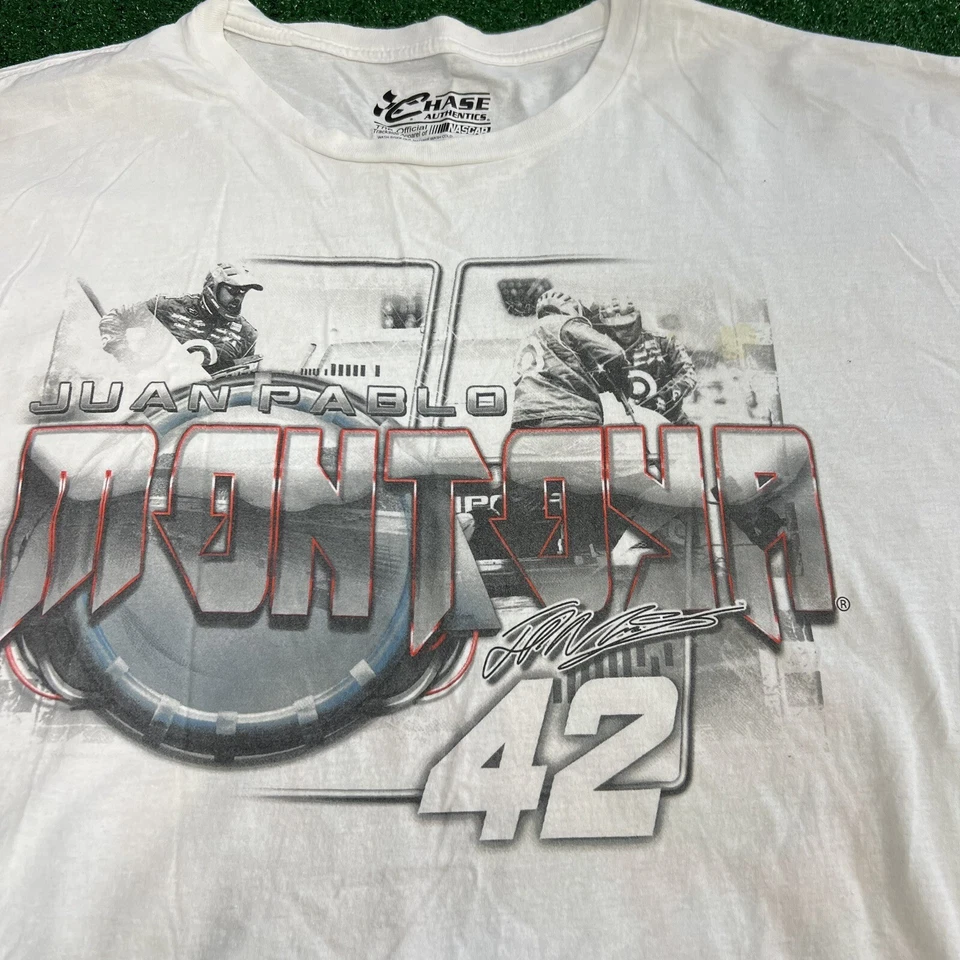 Camiseta Blanca Raro NASCAR Juan Pablo Montoya #42 Target Car Talla 3XL Doble Cara Foto 2 de 4