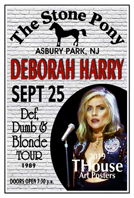 DEBORAH HARRY 1989 THE STONE PONY Asbury Park NJ GIG POSTER  CONCERT