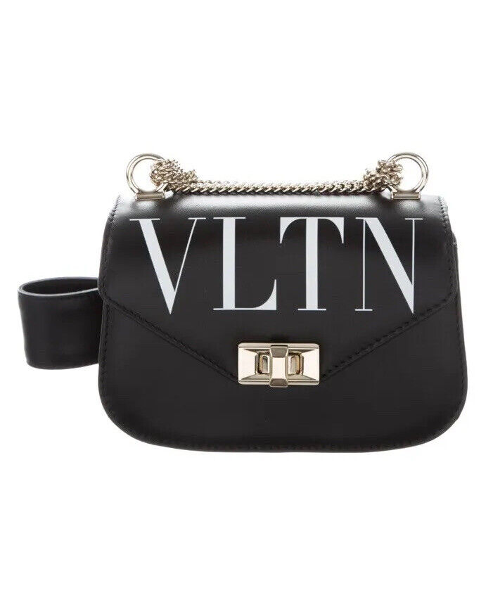 Valentino VLTN Black Shoulder Crossbody Chain Bag $2400 Authentic