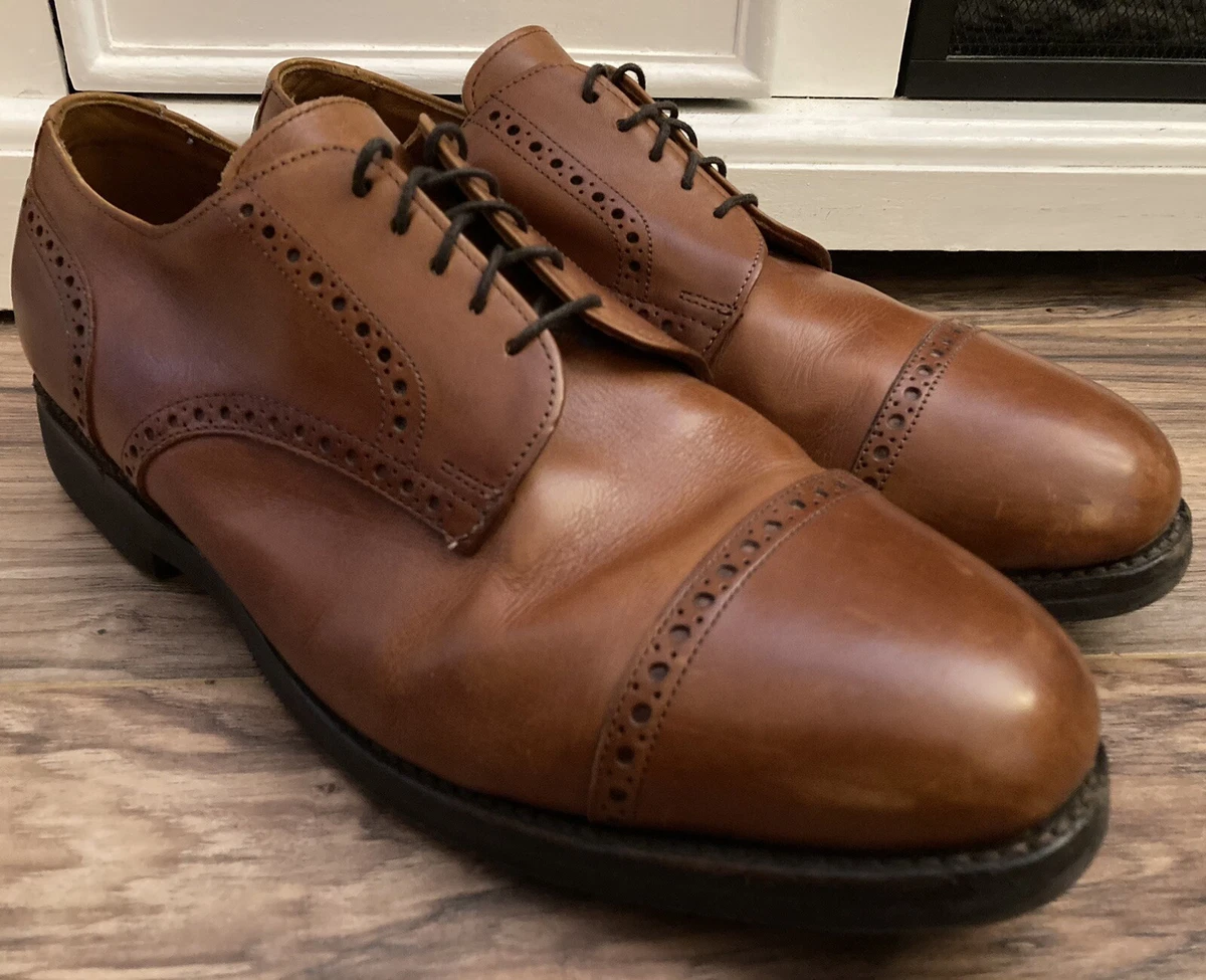 Allen Edmonds Benton Cap Toe Oxford Shoes Mens 10 EEE Wide Brown Leather  Vibram | eBay