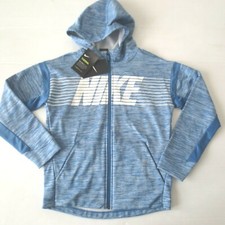 Nike Boys Therma Full Zip Hoodie - BV3780 - Blue 489 - Size M - NWT