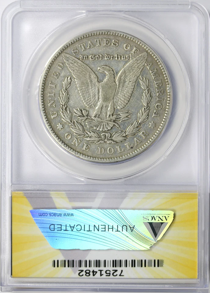 1878 7TF $1 Morgan Dollar ANACS VF25 Details Polished - Image 2 of 4