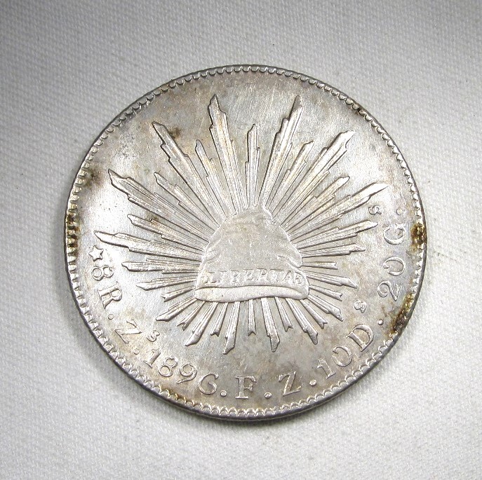 1896-ZsF2 Mexico Silver 8 Reales UNC Details Coin AN757 | eBay