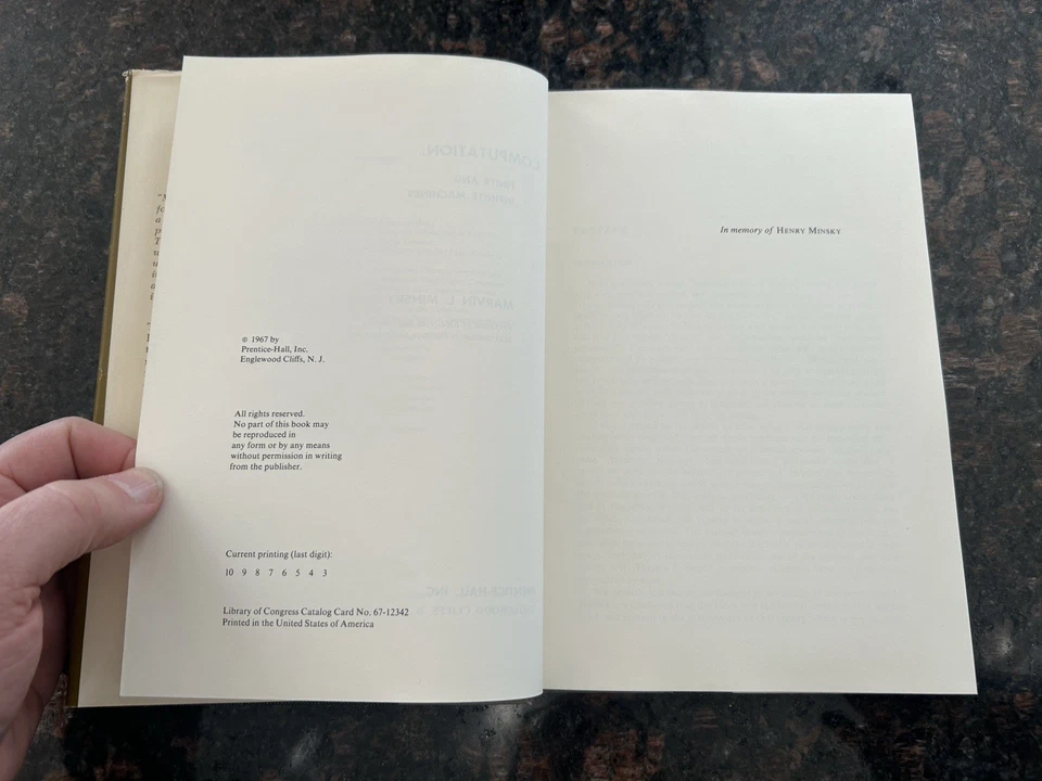 Computation: Finite and Infinite Machines Minsky Prentice Hall 1967 Hard Cover - Image 3 of 4
