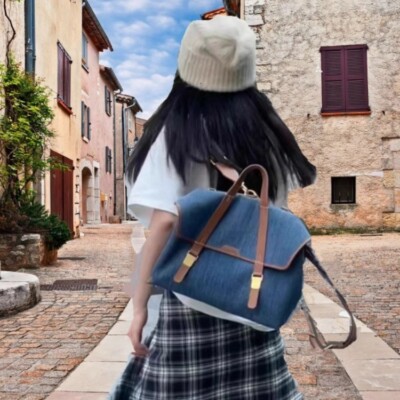 Songmont Backpack, Canvas Denim Briefcase Computer Bag, Large