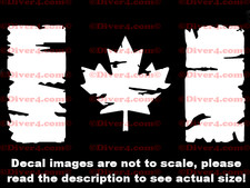 Distressed Canadian Flag Sticker Made in the USA US Seller
