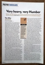 The WHO 'Live At Leeds' 2011 reissue review ARTICLE / clipping