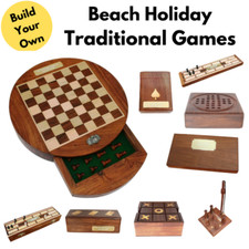 Beach Holiday Traditional Wooden Games With Free Engraving
