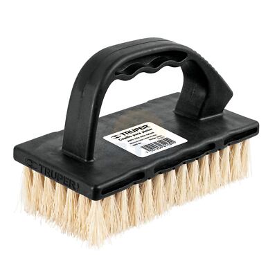 Truper Scrub Brush, 7 x 14 Rows, Tampico Bristles Painter's brush for cleaning w