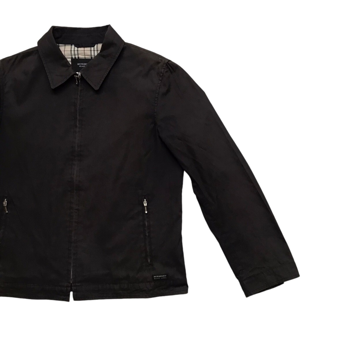 Vintage 90 Burberry Black label Nova Check Harrington Jacket Beige