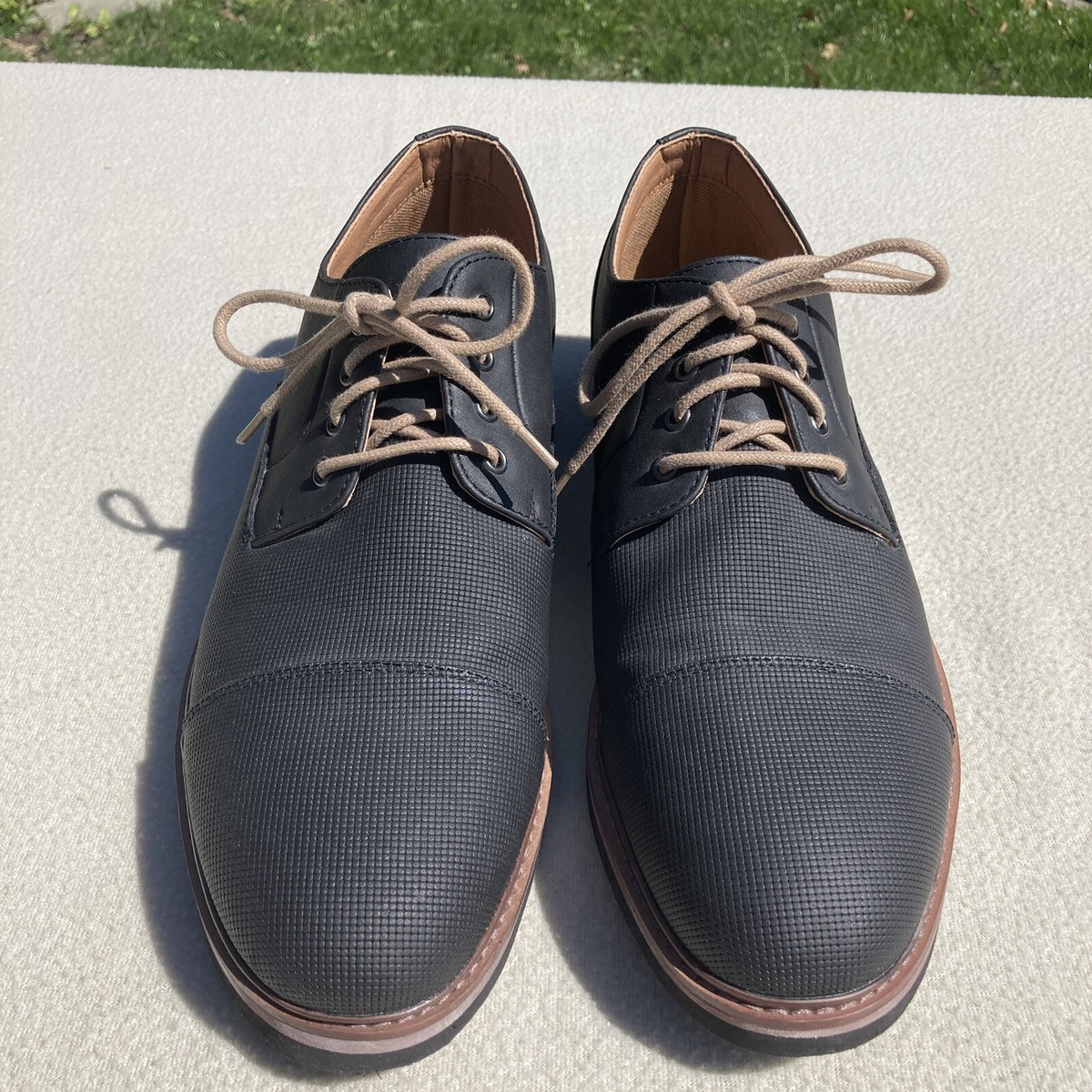 Steve Madden Charcoal Men\'s Oxfords HADAR Silver Lace-Up Oxford Dress Shoe | Men main image 3