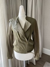 Massimo Dutti Leather Jacket Size Xs New No Tags