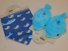 Infant Boy Beach Bandana Bibs Slippers Shark Crabs Anchors Whales