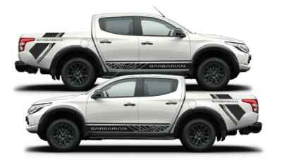 Fits Mitsubishi Barbarian Graphics Side Stripes Side Bed Barbarian Decals