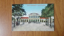 CARTOLINA ALESSANDRIA CASALE MONFERRATO STAZIONE VIAGGIATA PRIMI '900 SUBALPINA