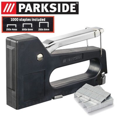 Parkside Handtacker Set mit 1000 Klammern 4 6 8 mm Schwerlasttacker