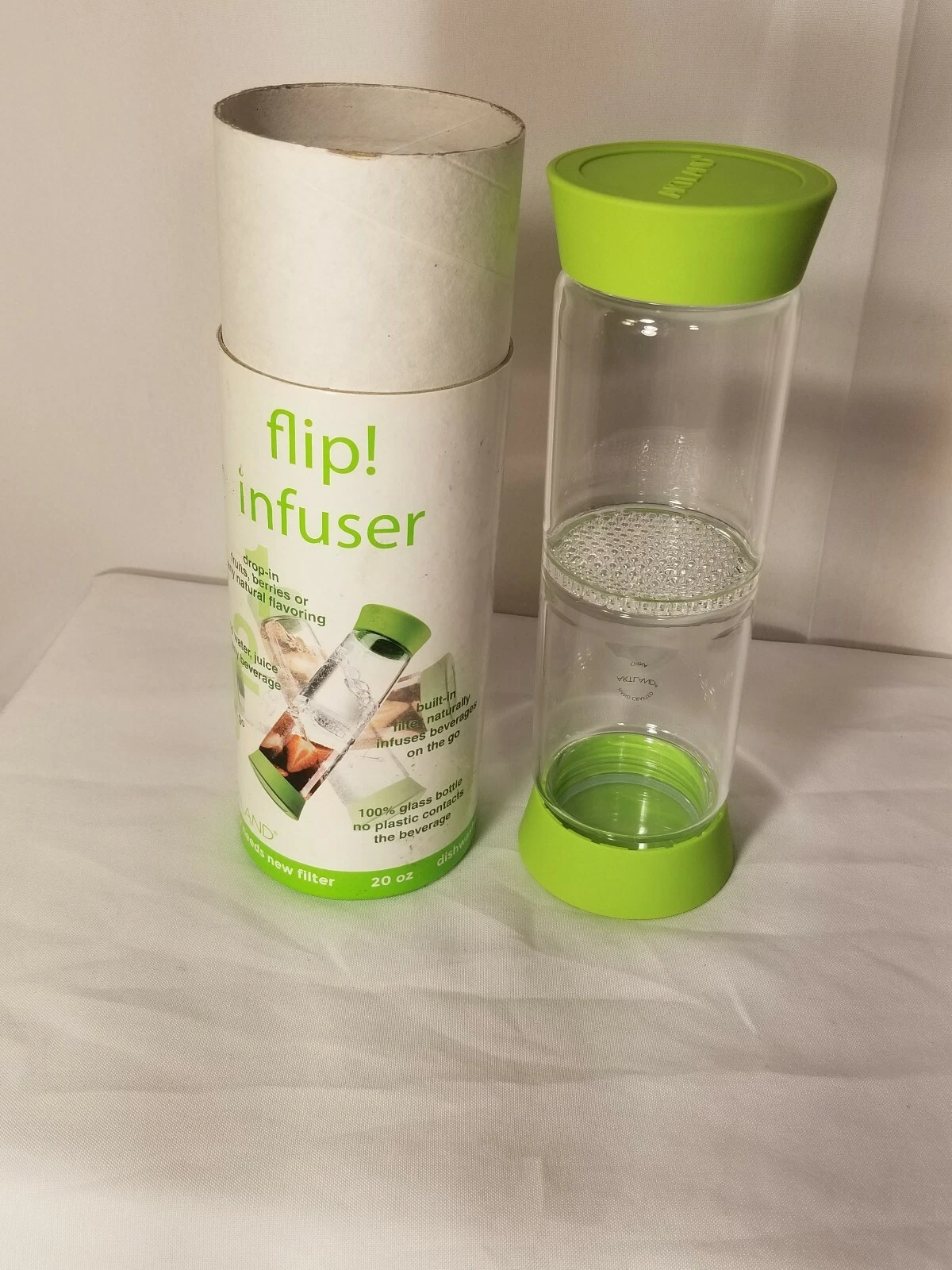 Artland Glass Flip Infuser #42016 Green, 20oz