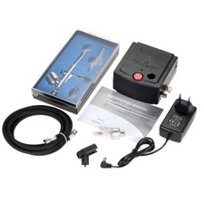 Profi Airbrush Set Kompressor Komplett Double Action für Tattoo Nagel Spray 220V