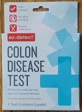 EZ Detect Colon Disease Self Test Kit For Colorectal Disease 5 Test Pads