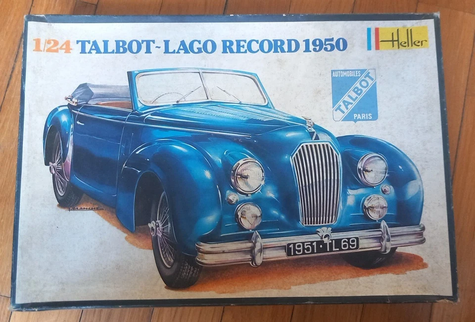 TALBOT-LAGO RECORD 1950 HELLER 1:24 n° 711 open Box Sealed Parts COME NUOVO - Immagine 3 di 4