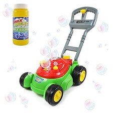 Maxx Bubbles Deluxe Bubble Lawn Mower Toy   4oz Bubble Solution  320177, Red