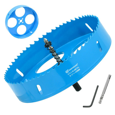 6-1/4 Inch Hole Saw with Arbor for Metal and Wood Cutting, Bi-Metal Hole Cutter,