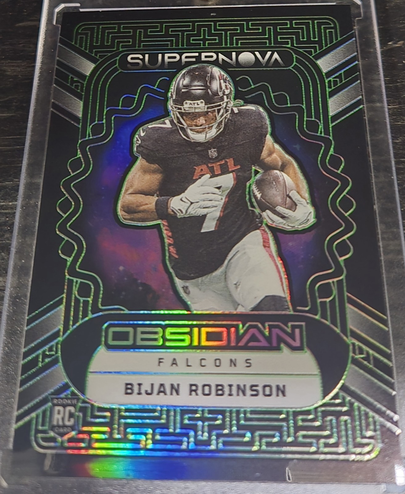 2023 Panini Obsidian - Supernova Bijan Robinson #11 Electric Etch Green /35 (RC)