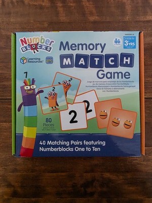Learning Resources Zahlenblöcke Memory-Spiel versiegelt neu pädagogisches Spielzeug