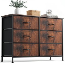 Six-Drawer Wide Storage Dresser