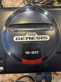 Sega Genesis Console With Cords, 2x Controller, & Sonic Game Bundle Tested