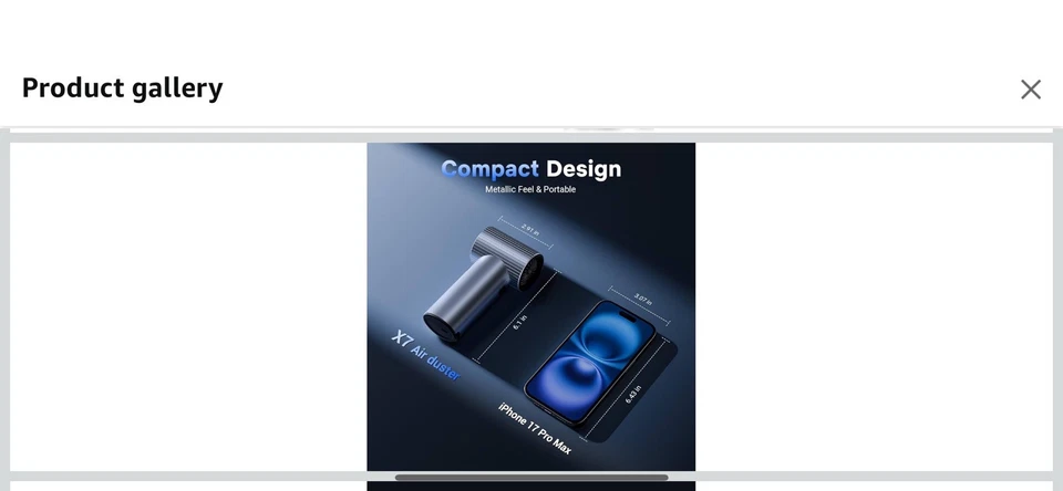 Compressed Air Duster PC Cleaner, 300000RPM Air Blower for PC Cleaning, Electric - Image 4 of 4