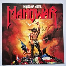 MANOWAR Kings Of Metal LP vinyl SIGNED ORIGINAL AUTOGRAPHS RACC Coa