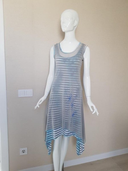 Women Harret Girard Dress Grey Polyester 36 / S /