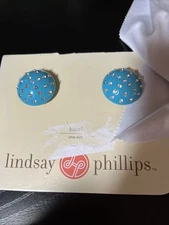 Lindsay Phillips™ Interchangeable Shoe Snaps HAZEL NEW turquoise round rhineston