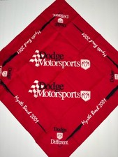 Y2K Vintage 2000s Dodge Ram Motorsports Red Bandana Scarf Handkerchief 20x21