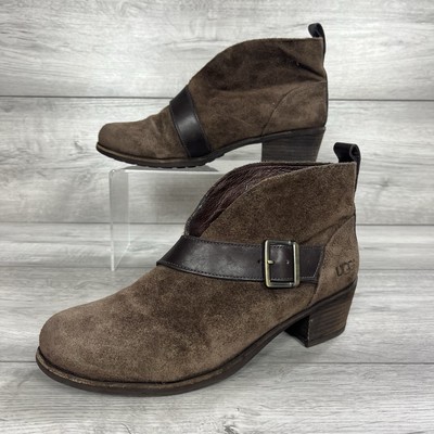 UGG Boots UK5,5 EU38 Wright Belted Brown Leather Suede UVP 150£