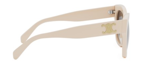 Celine Triomphe CL40253I 25F Shiny White/Brown Gradient Women's Sunglasses - Picture 2 of 3