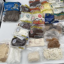 Large Lot Doll Hair dark light Brown Blonde White Crafting Replacement 1 Pound