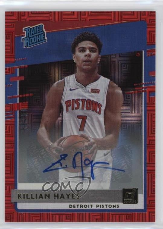 2020 Panini Donruss Choice Red Signatures 8/99 Killian Hayes Rookie Auto RC 17hq